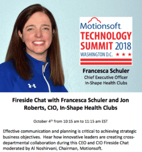 Francesca Schuler In-Shape Health Clubs Speaker Motionsoft Technology Summit