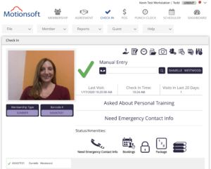check in software for the fitness industry