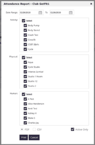 gym scheduling software reporting