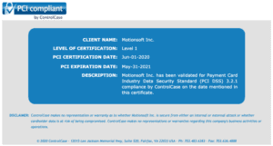 PCI Certification 2020 - 2021